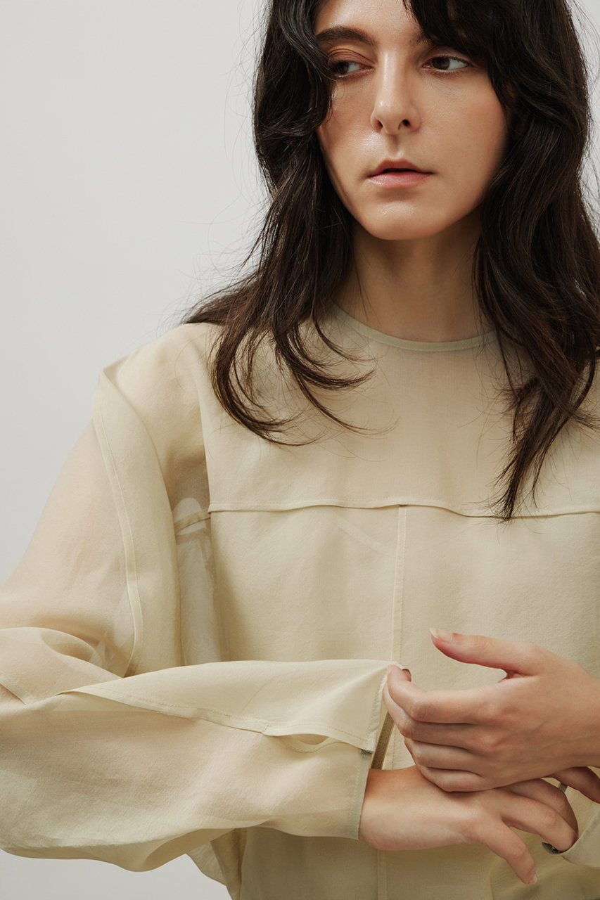 デパリエ シルキーオーガンジー シャツ DÉPAREILLÉ デパリエ シルキーオーガンジー シャツ DÉPAREILLÉ SILKY ORGANDY