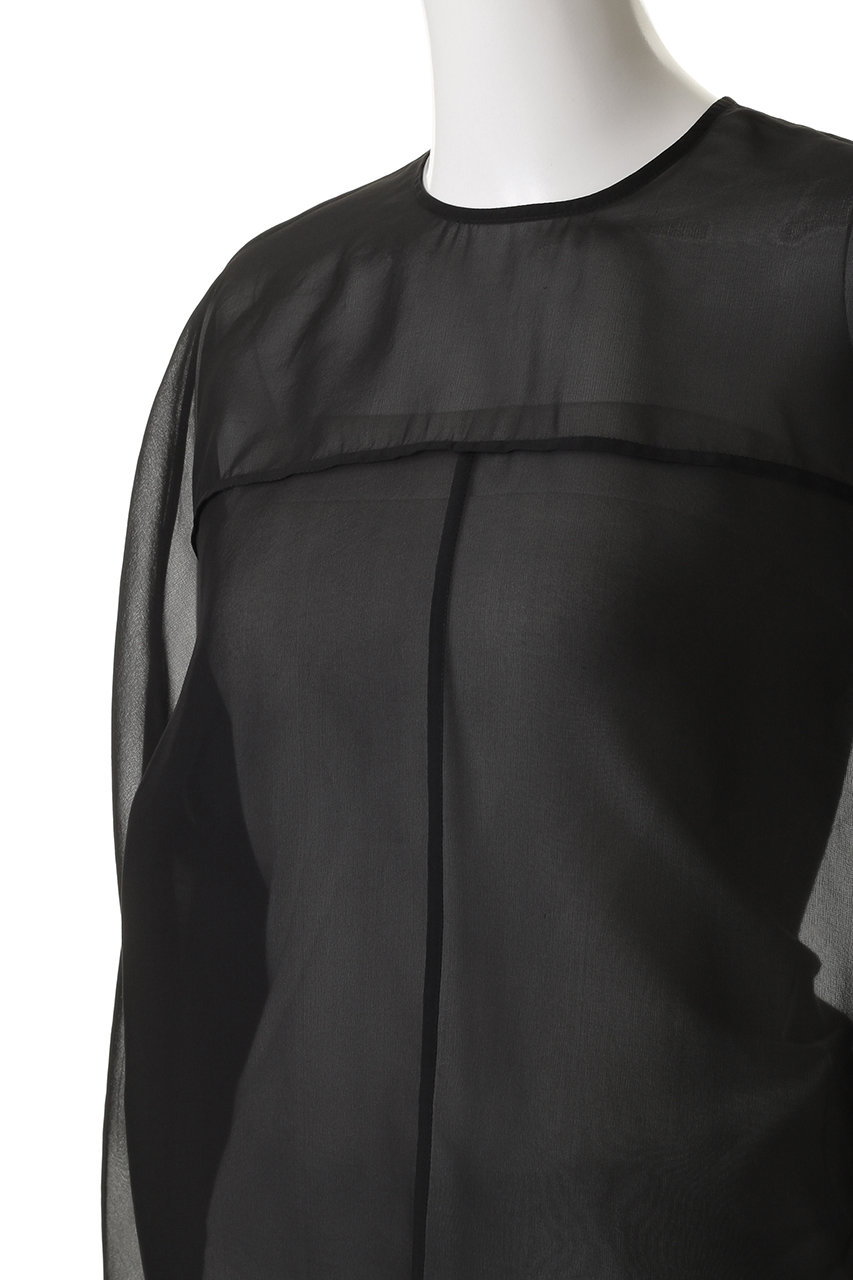 DEPAREILLE(デパリエ)｜シルクオーガンジーブラウス/ベージュ の