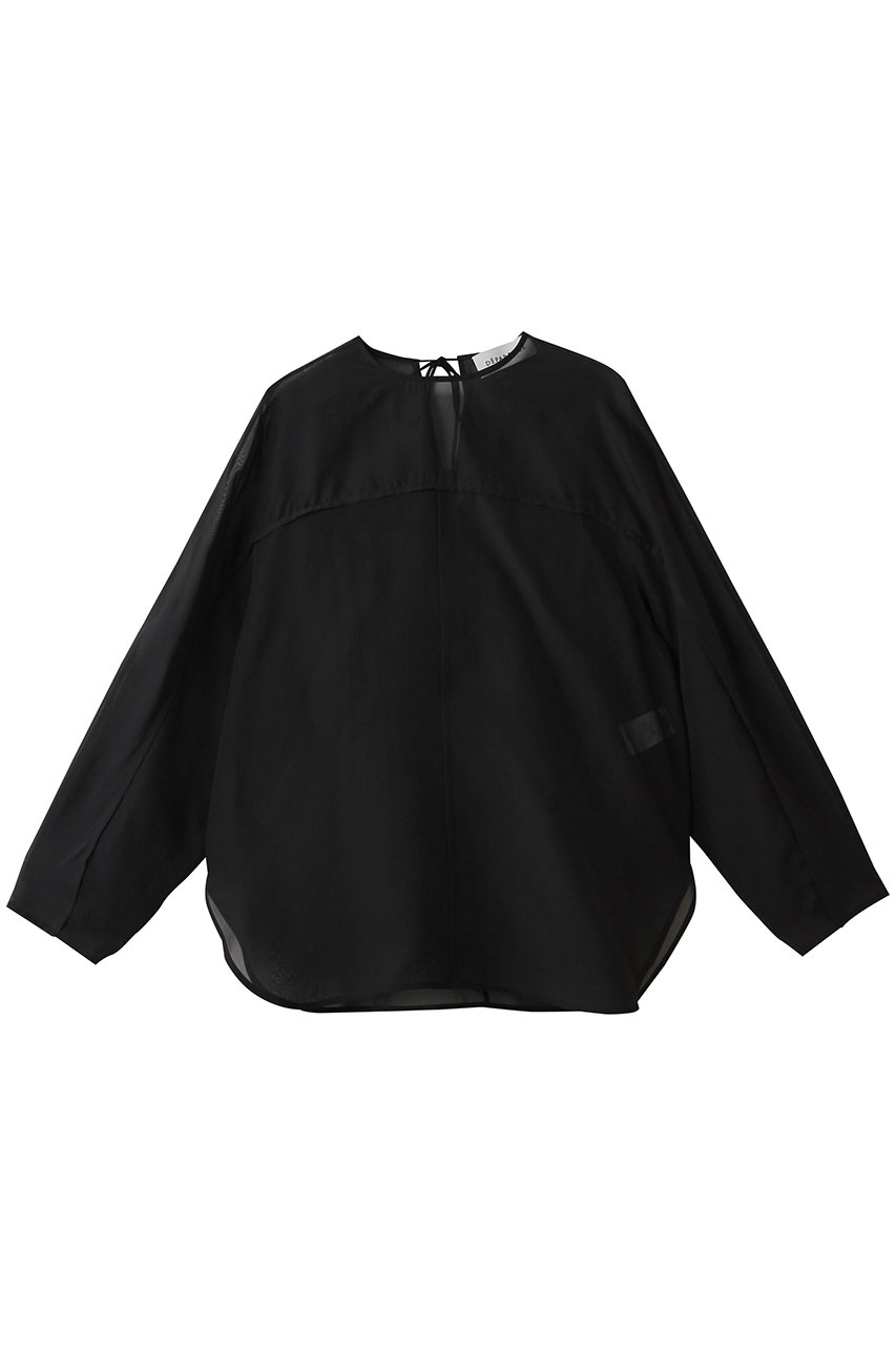 デパリエ/DEPAREILLEのシルクオーガンジーブラウス(ブラック/B1154AFB317)