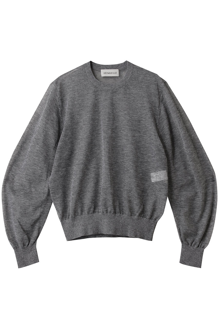 DEPAREILLE ラミーシアークルーネックニット (グレー, 38) デパリエ ELLE SHOP