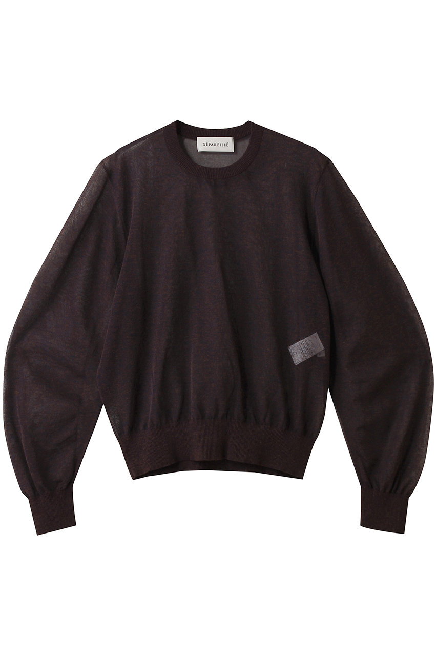 DEPAREILLE ラミーシアークルーネックニット (ボルドー, 38) デパリエ ELLE SHOP DEPAREILLE ラミーシアークルーネックニット (ボルドー, 38) デパリエ ELLE SHOP