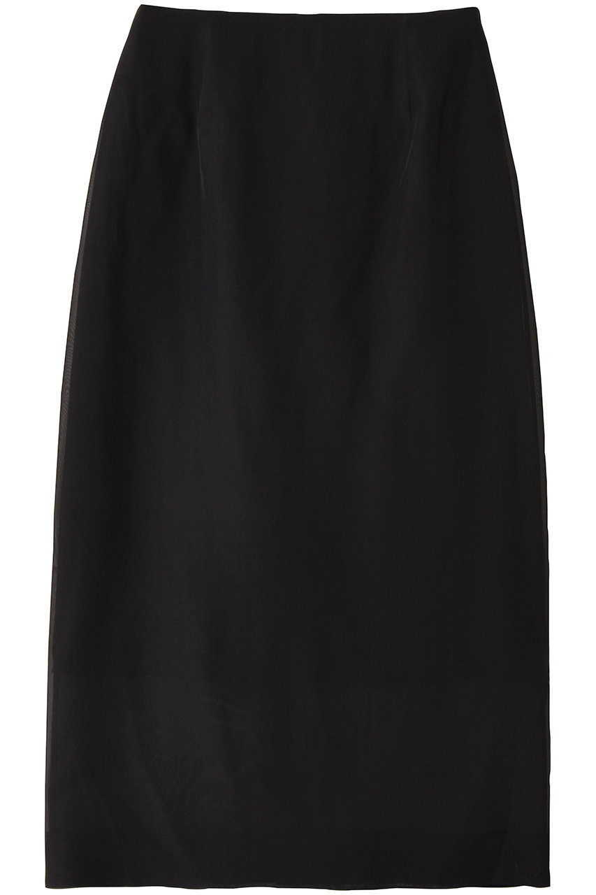 デパリエ/DEPAREILLEのシルクオーガンジースカート(ブラック/B1154AFS318)