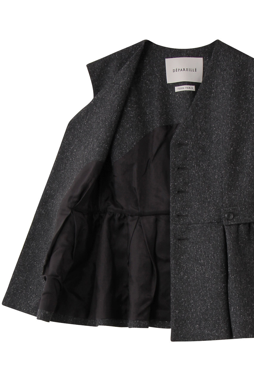 DEPAREILLE(デパリエ)｜ネップウールジレ/ベージュ の通販｜ELLESHOP