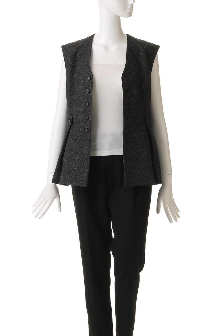 DEPAREILLE(デパリエ)｜ネップウールジレ/ベージュ の通販｜ELLESHOP