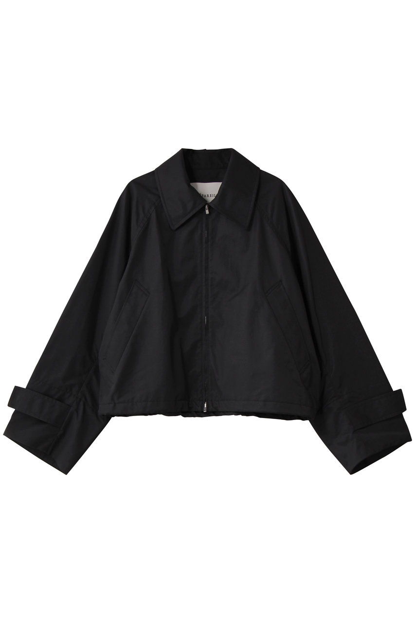 DEPAREILLE タフタジップアップブルゾン (ブラック, 36) デパリエ ELLE SHOP DEPAREILLE タフタジップアップブルゾン (ブラック, 36) デパリエ ELLE SHOP