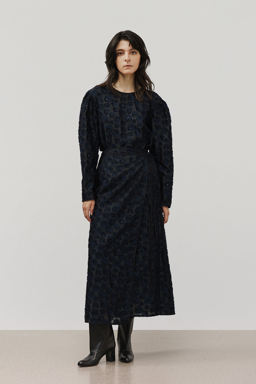 DEPAREILLE デパリエ フラワー ジャカード スカート DEPAREILLE(デパリエ)｜ラメフラワージャカードスカート