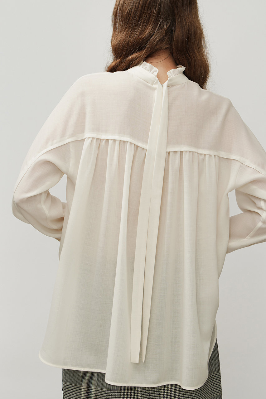 DEPAREILLE(デパリエ)｜ウールビエラボウブラウス/オフホワイト の通販