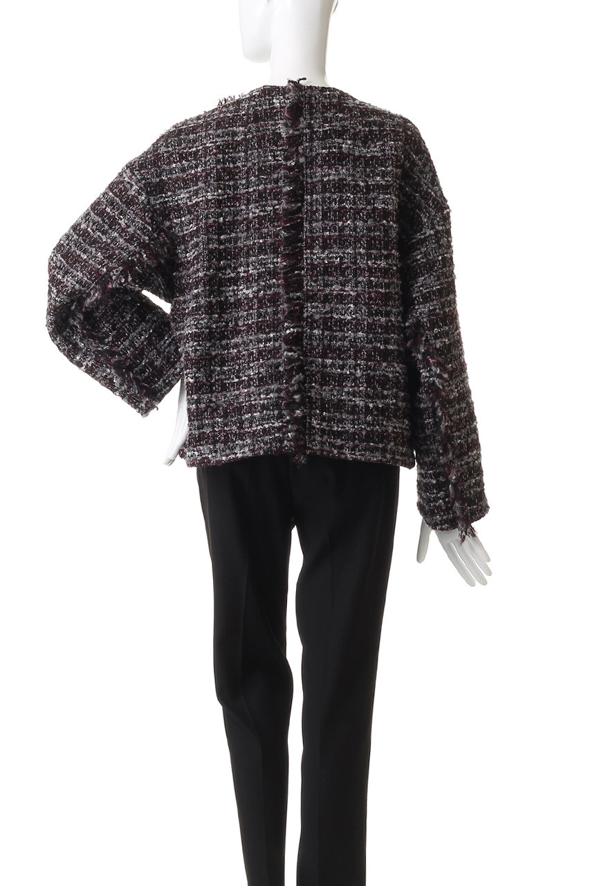 DEPAREILLE(デパリエ)｜ミックスツイードジャケット/ボルドー の通販