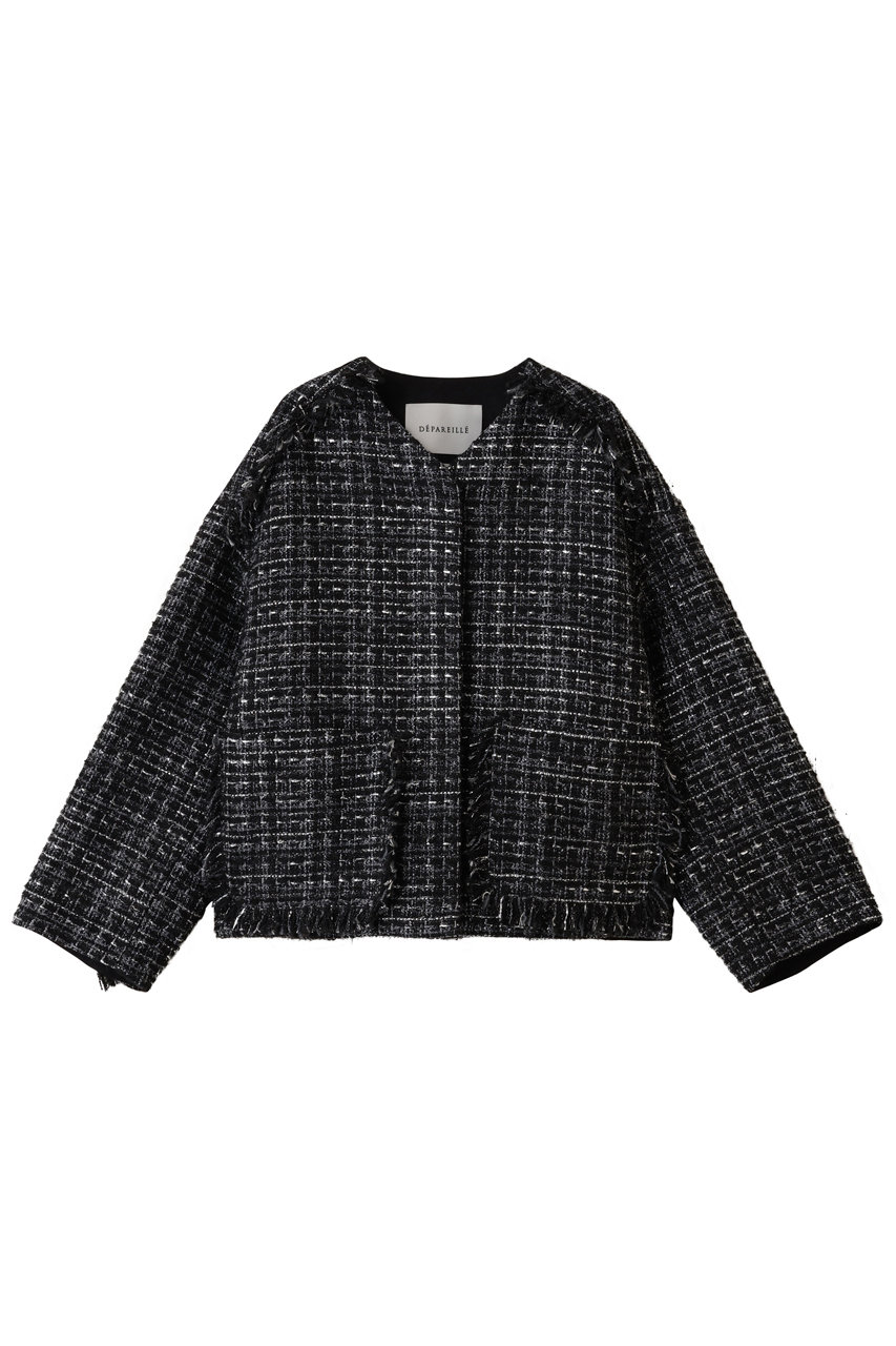 しの　デパリエ　DE'PARISILLE ツイードジャケット サイズ38 しの デパリエ DE'PARISILLE ツイードジャケット サイズ38 しの