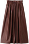 フェイクレザープリーツスカート デパリエ/DEPAREILLE ブラウン