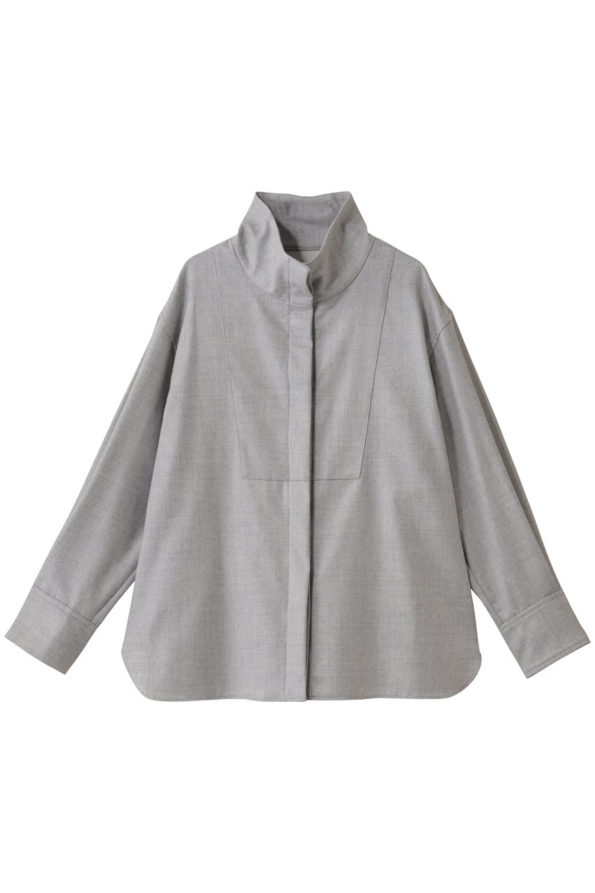 DEPAREILLE サキソニースタンドカラーシャツ (グレー, 38) デパリエ ELLE SHOP DEPAREILLE サキソニースタンドカラーシャツ (グレー, 38) デパリエ ELLE SHOP