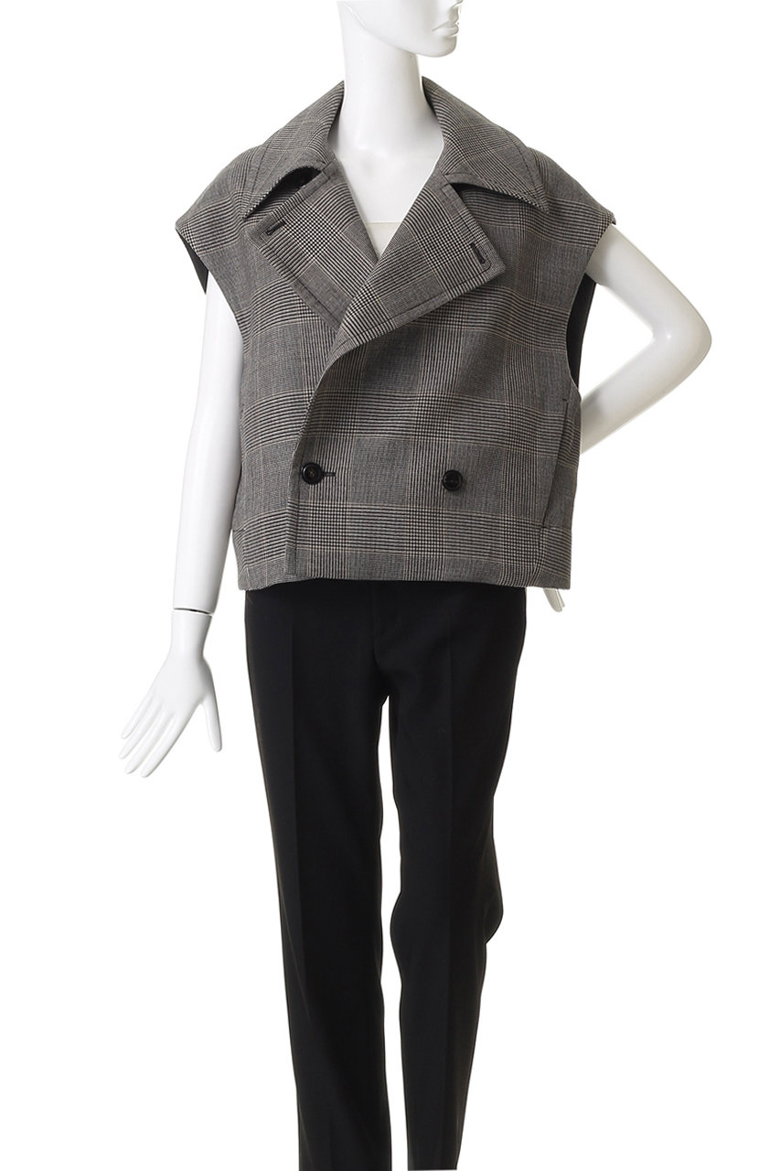 DEPAREILLE(デパリエ)｜グレンチェックジレ/グレー の通販｜ELLESHOP