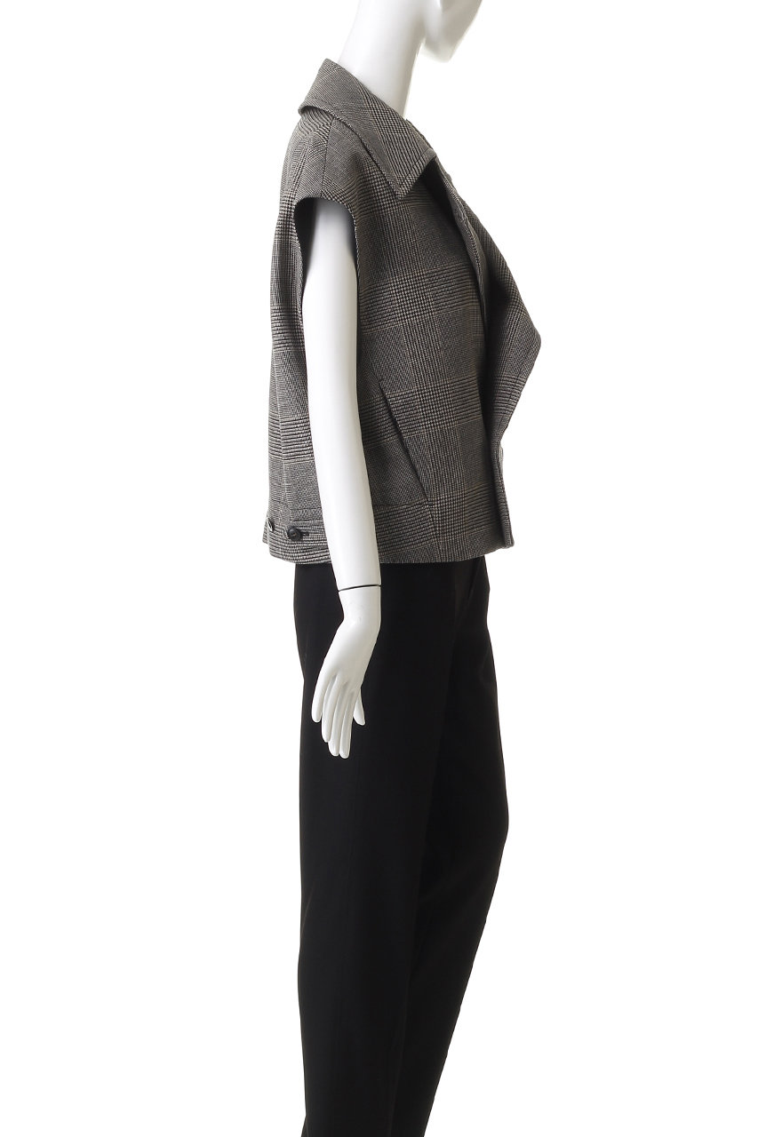 DEPAREILLE(デパリエ)｜グレンチェックジレ/グレー の通販｜ELLESHOP