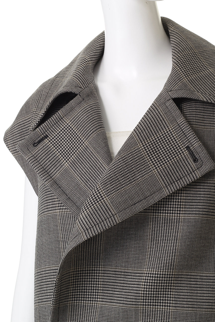 DEPAREILLE(デパリエ)｜グレンチェックジレ/グレー の通販｜ELLESHOP