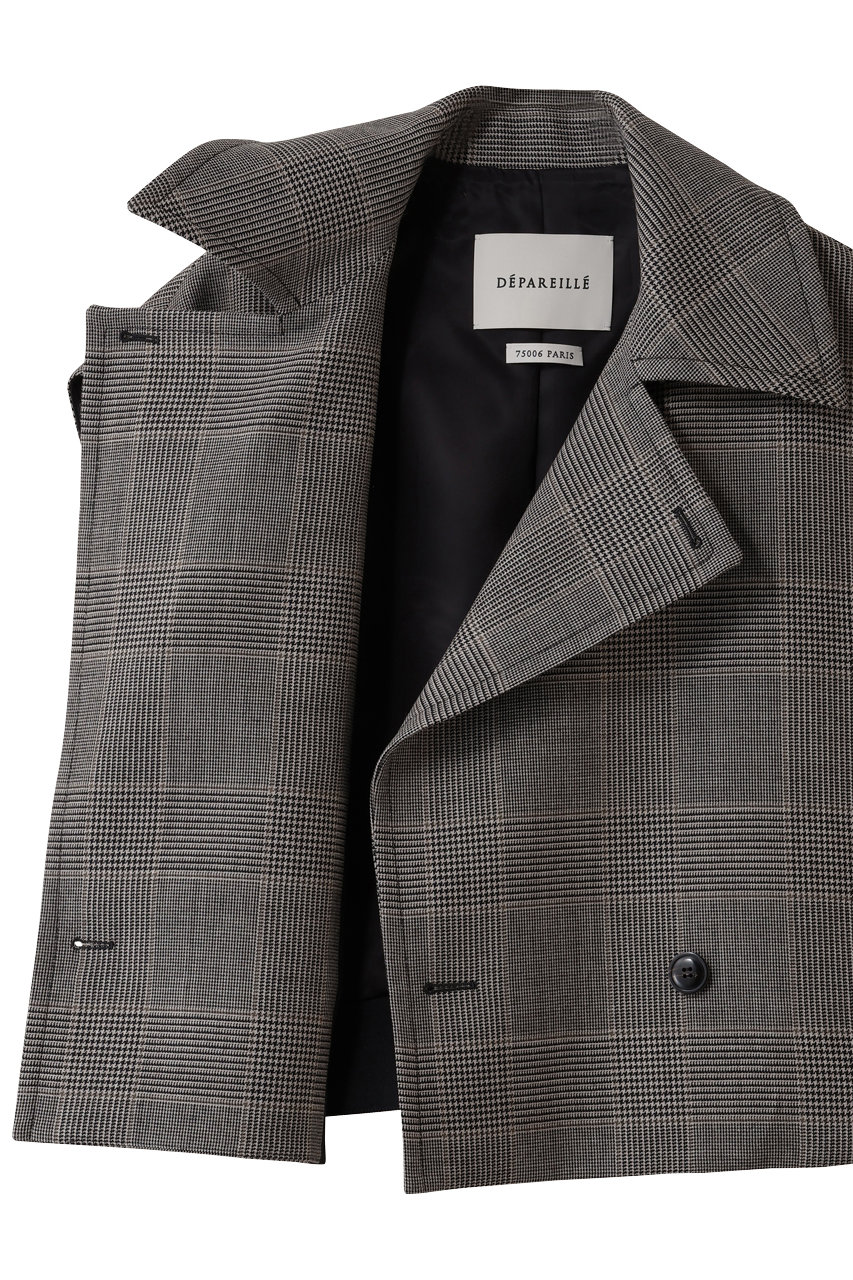 DEPAREILLE(デパリエ)｜グレンチェックジレ/グレー の通販｜ELLESHOP