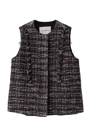 デパリエ　DEPAREILLE ツイードベスト サイズ38 デパリエ DEPAREILLE ツイードベスト サイズ38 DEPAREILLE