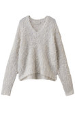 モヘアグリッターシャギーVネックニット