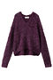 モヘアグリッターシャギーVネックニット デパリエ/DEPAREILLE パープル
