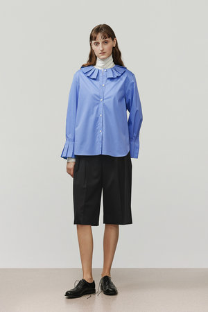 デパリエ/DEPAREILLEのコットンポリプリーツブラウス(110400/110403)