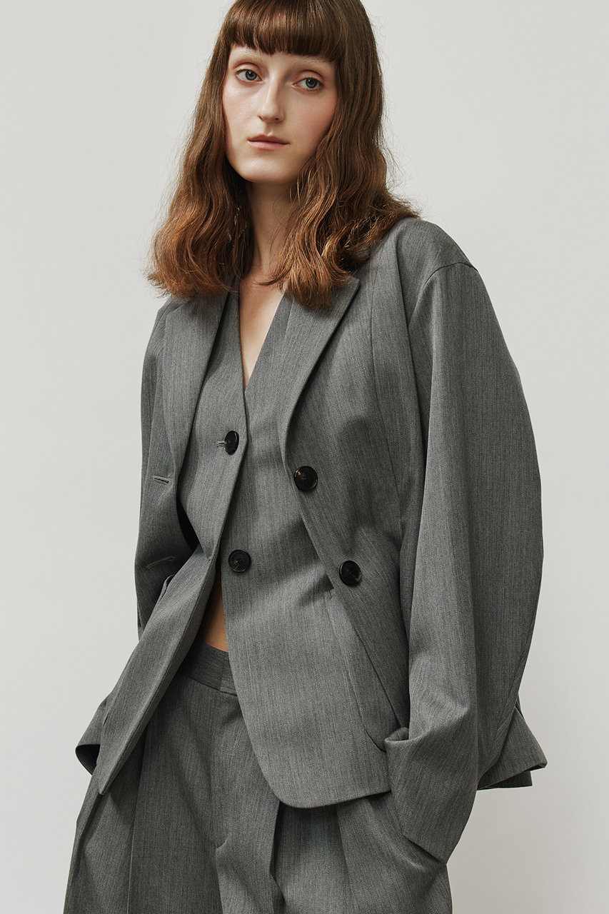 DEPAREILLE(デパリエ)｜ウールドースキンジャケット/グレー の通販