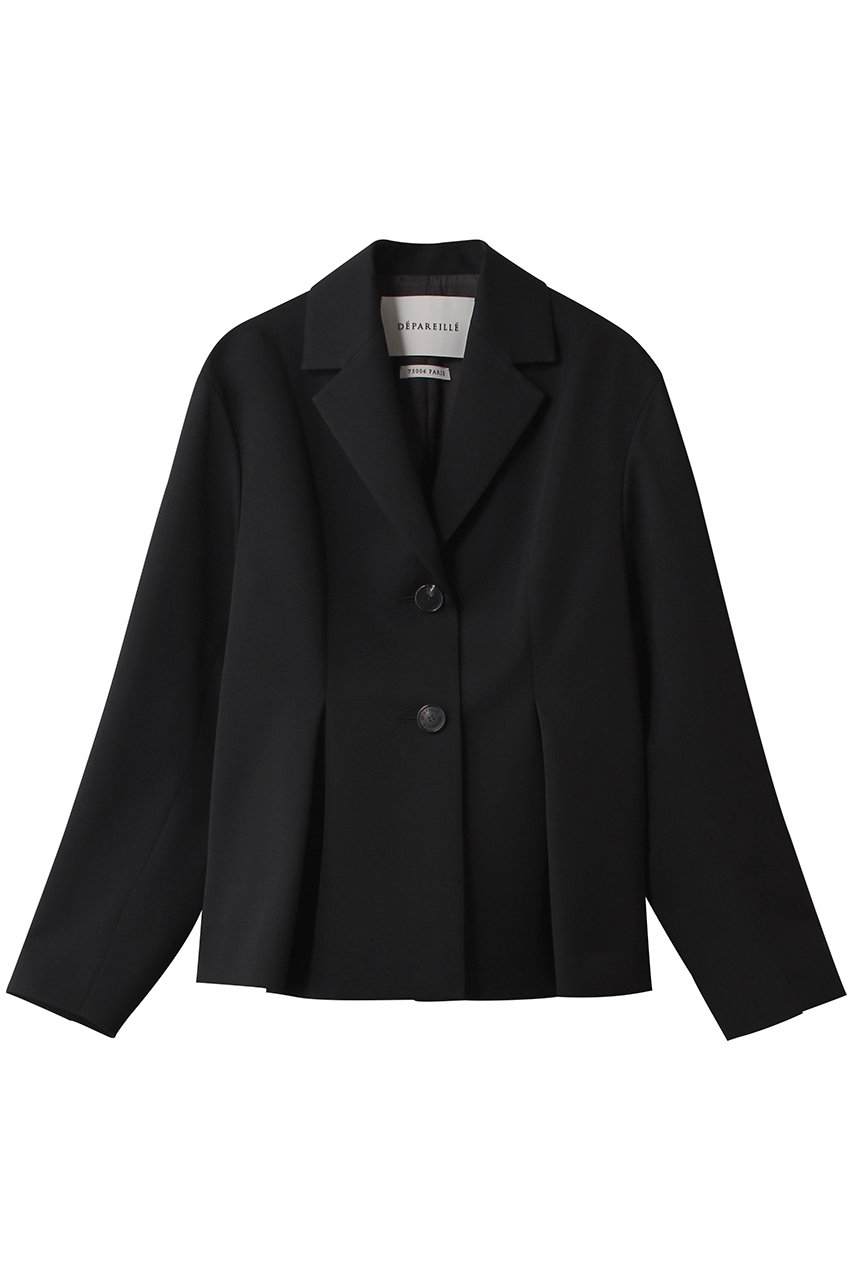 DEPAREILLE ウールドースキンジャケット (ブラック, 36) デパリエ ELLE SHOP