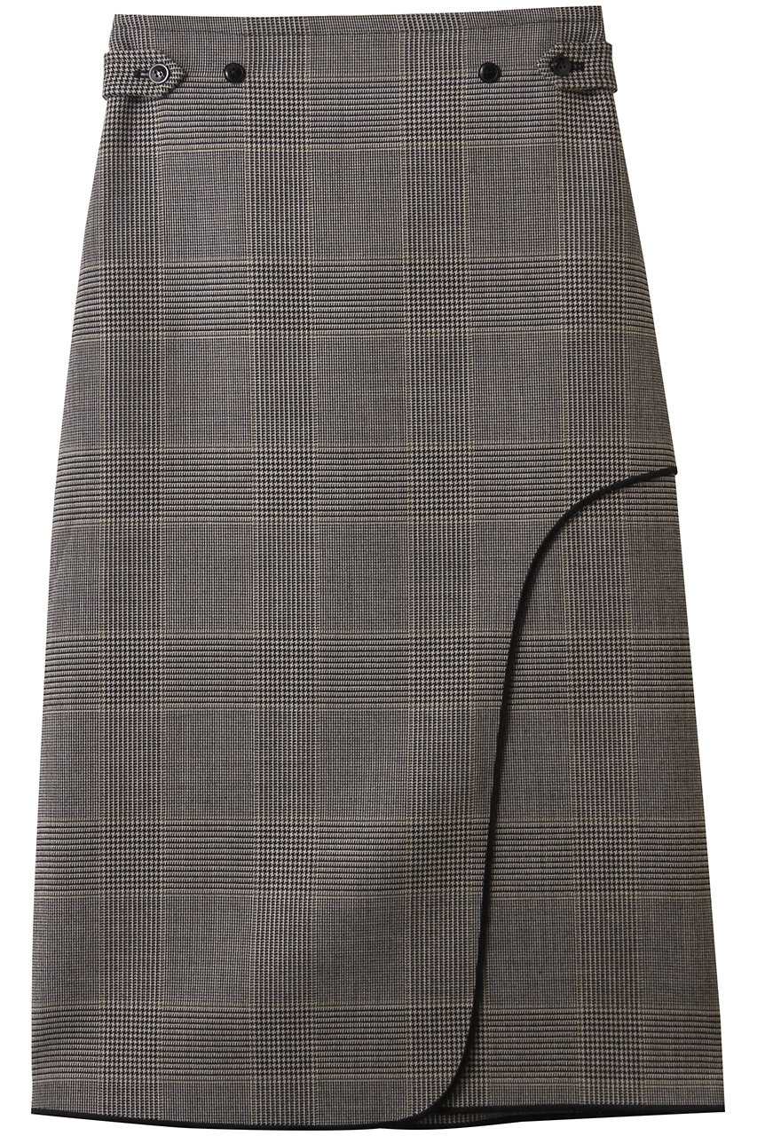 DEPAREILLE グレンチェックスカート (グレー, 38) デパリエ ELLE SHOP