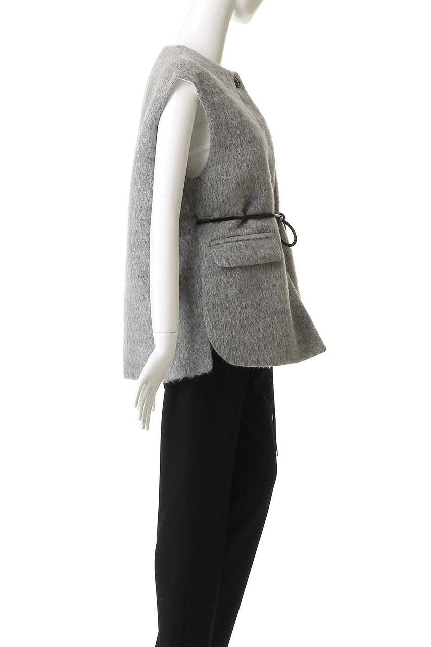 DEPAREILLE(デパリエ)｜アルパカモヘアシャギージレ/グレー の通販