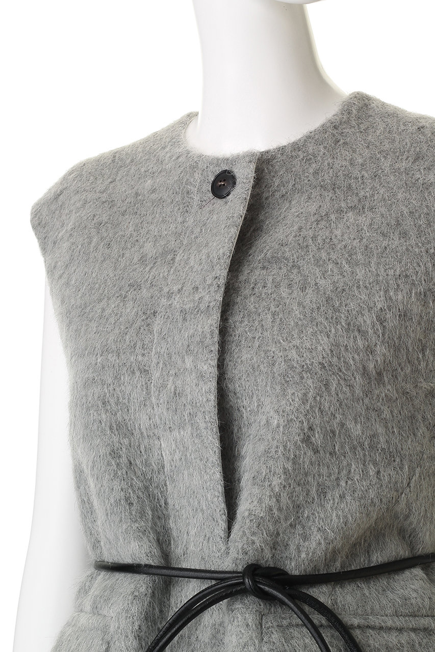 DEPAREILLE(デパリエ)｜アルパカモヘアシャギージレ/グレー の通販