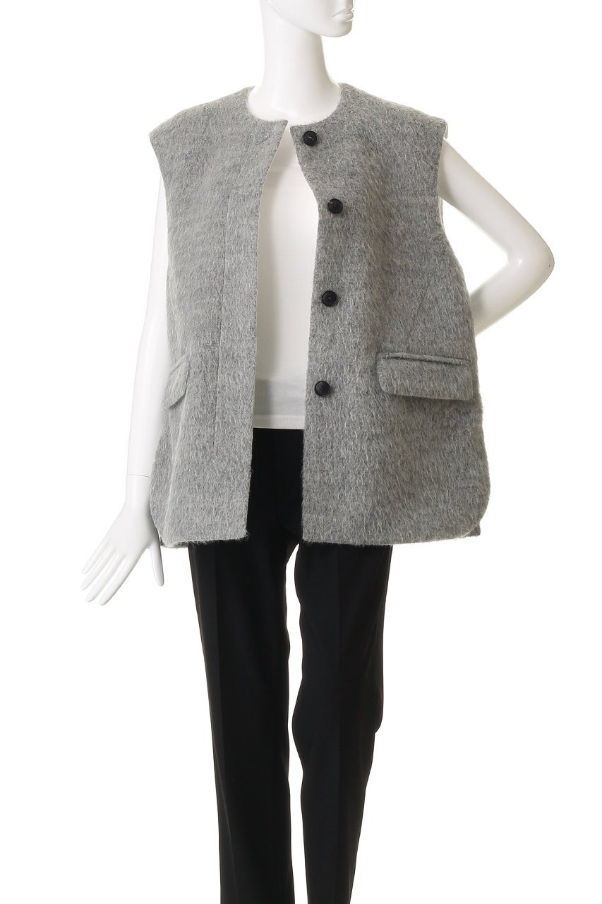 デパリエのジレです DEPAREILLE(デパリエ)｜アルパカモヘアシャギージレ/グレー の通販