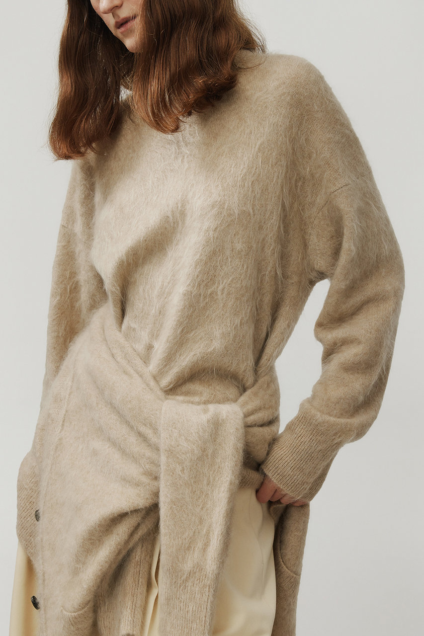 DEPAREILLE(デパリエ)｜カシミヤファークルーネックニット/ベージュ の