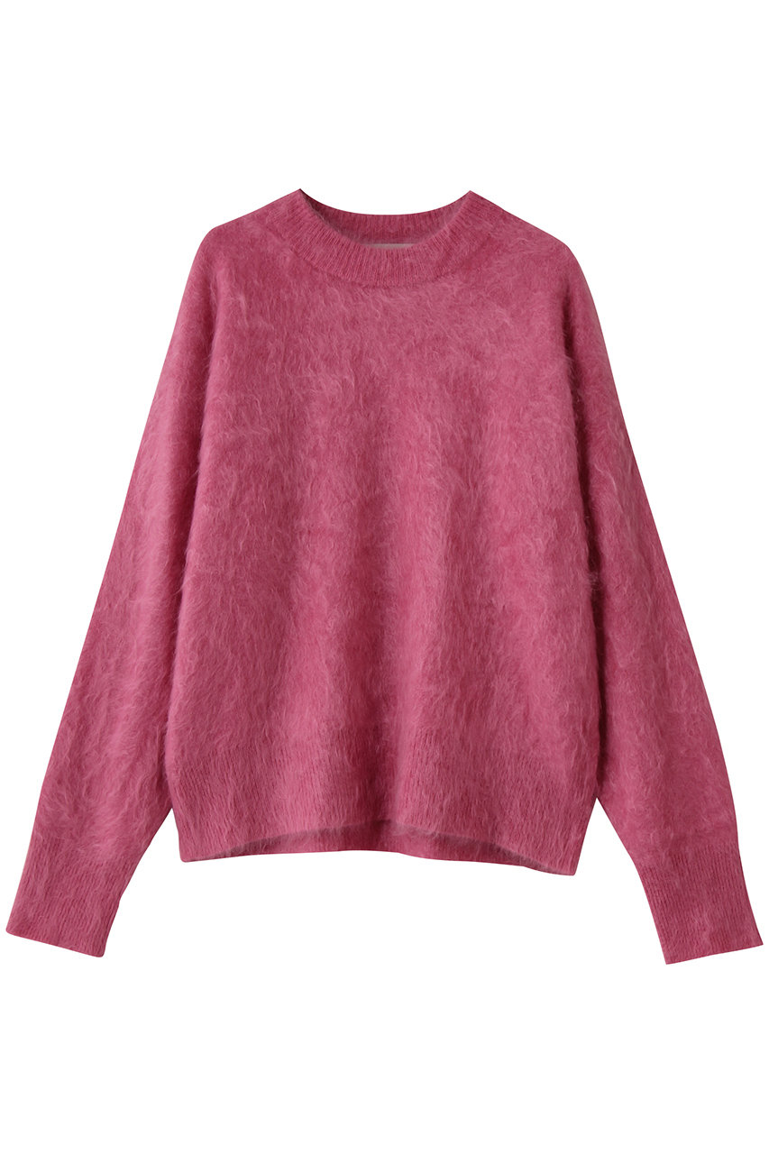 DEPAREILLE カシミヤファークルーネックニット (ピンク, 38) デパリエ ELLE SHOP