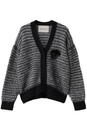 デパリエ/DEPAREILLEのローゲージコサージュカーディガン(110300/110303)