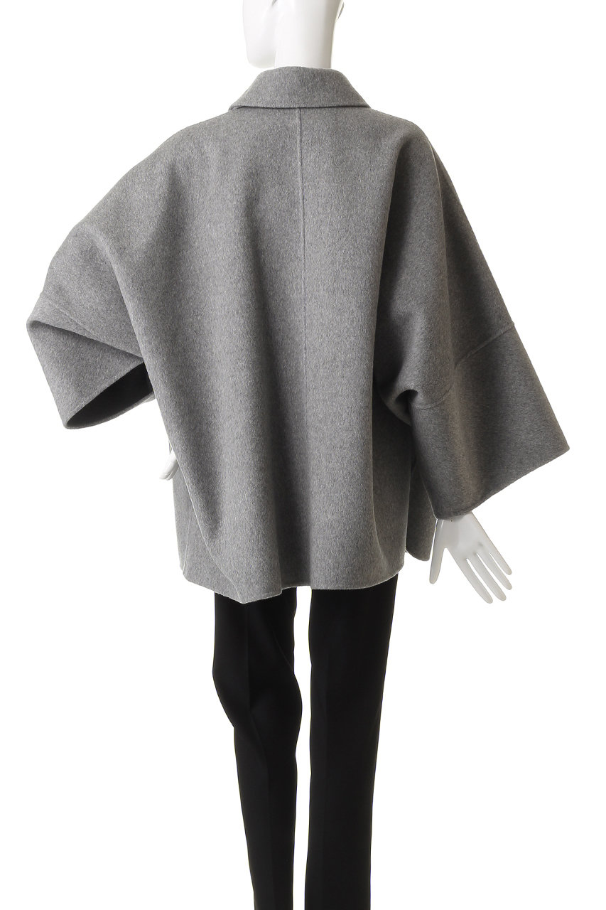 DEPAREILLE(デパリエ)｜ウールダブルフェイスポンチョコート/グレー の