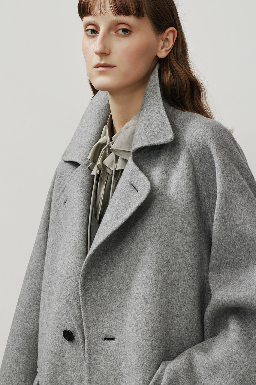 DEPAREILLE(デパリエ)｜ウールダブルフェイスチェスターコート/グレー