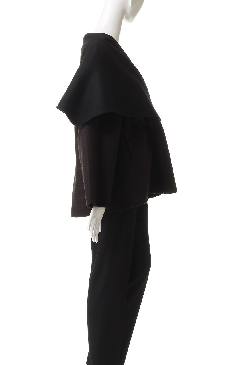 DEPAREILLE(デパリエ)｜ウールダブルフェイスチェックビッグカラー