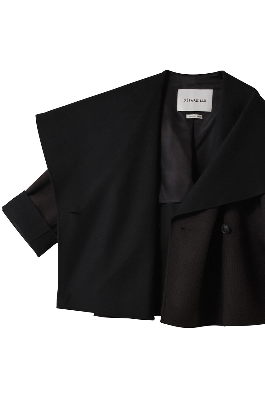 DEPAREILLE(デパリエ)｜ウールダブルフェイスチェックビッグカラー