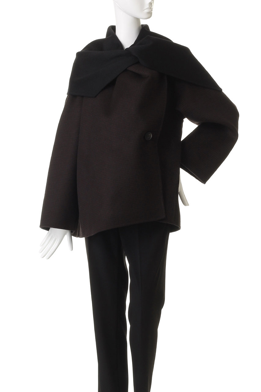 DEPAREILLE(デパリエ)｜ウールダブルフェイスチェックビッグカラー