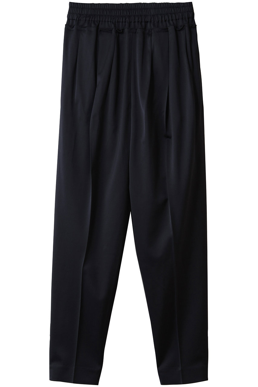 デパリエ/DEPAREILLEのウールヴィスコースサテンギャザーパンツ(ネイビー/B1154AFP270)