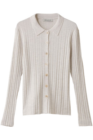 デパリエ/DEPAREILLEのハイゲージリブポロカーディガン(110300/110303)