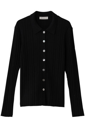 デパリエ/DEPAREILLEのハイゲージリブポロカーディガン(110300/110303)