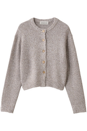 デパリエ/DEPAREILLEのシークインローゲージリブカーディガン(110300/110303)