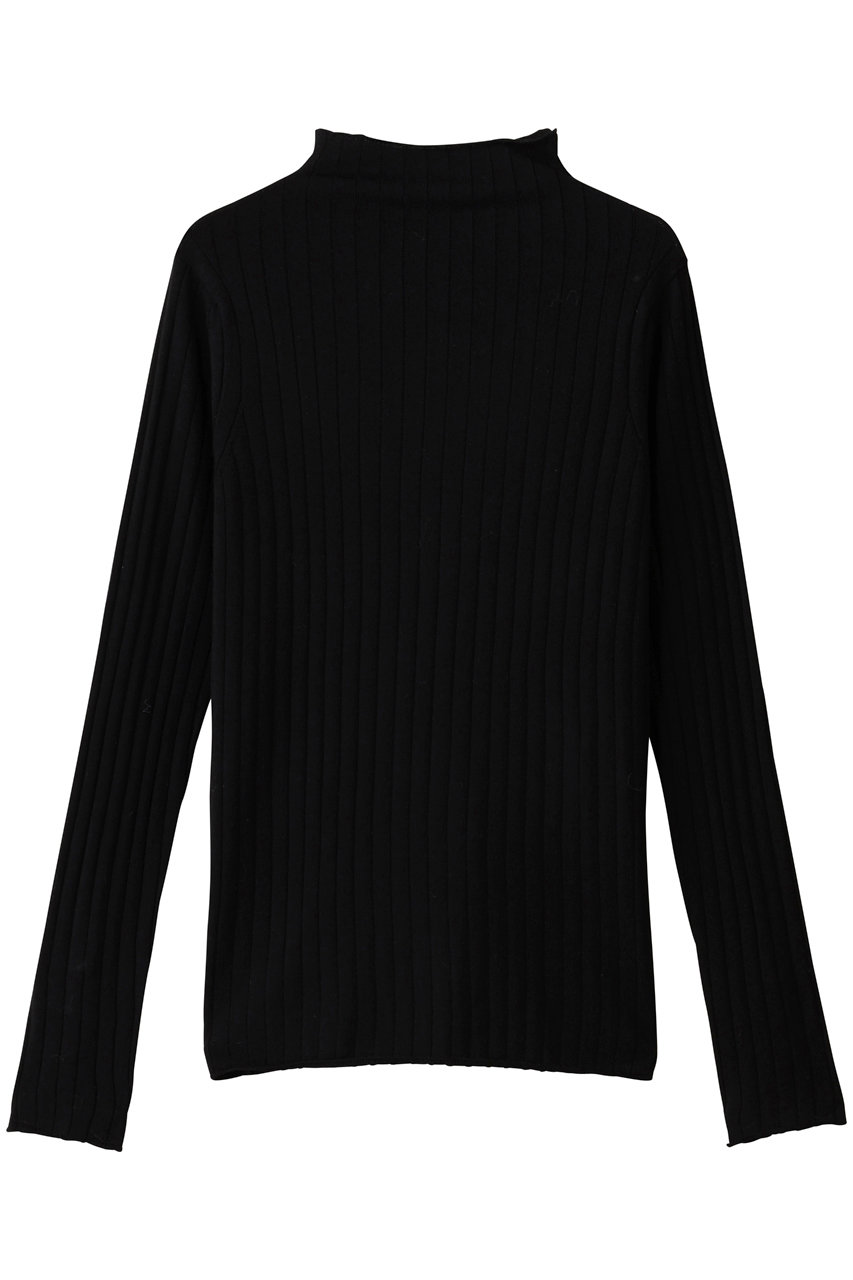 デパリエ/DEPAREILLEのハイゲージリブタートルネック(ブラック/B1154AKW257)