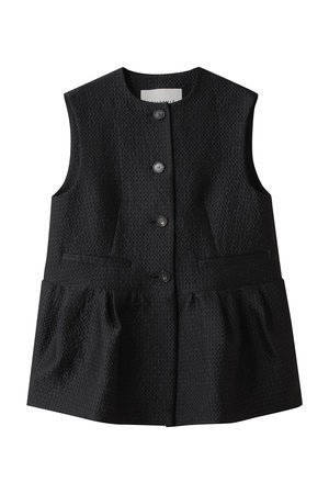 デパリエ/DEPAREILLEのコットンシルクジャカードジレ(110800/110806)