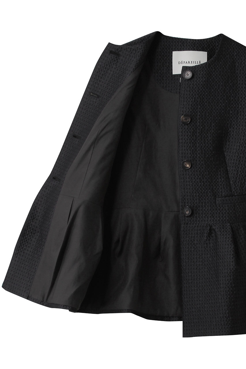 デパリエのジレです DEPAREILLE(デパリエ)｜コットンシルクジャカードジレ/ブラック の通販