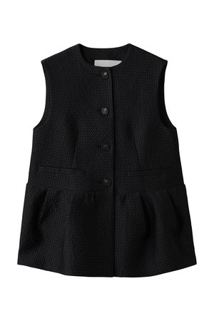 デパリエ/DEPAREILLEのコットンシルクジャカードジレ(110800/110806)