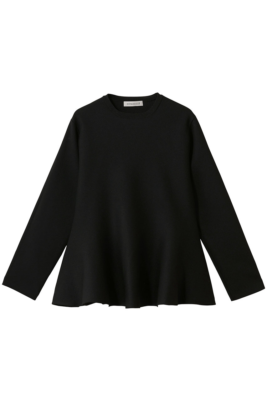 デパリエ/DEPAREILLEのポリジャージーフレアトップス(ブラック/B1161AKW211)