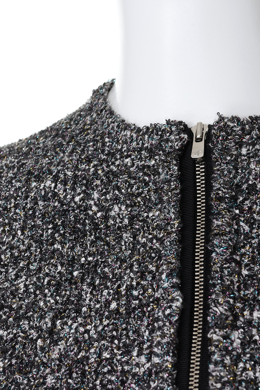 DEPAREILLE(デパリエ)｜ツイードライクニットカーディガン/オフ