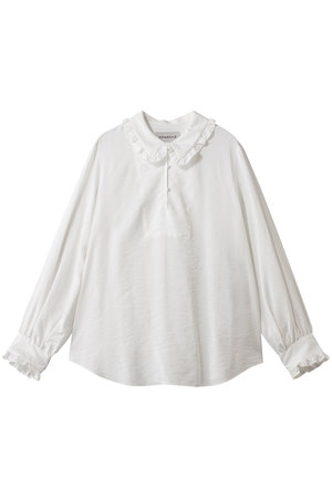 デパリエ/DEPAREILLEのシルクフリルブラウス(110400/110403)