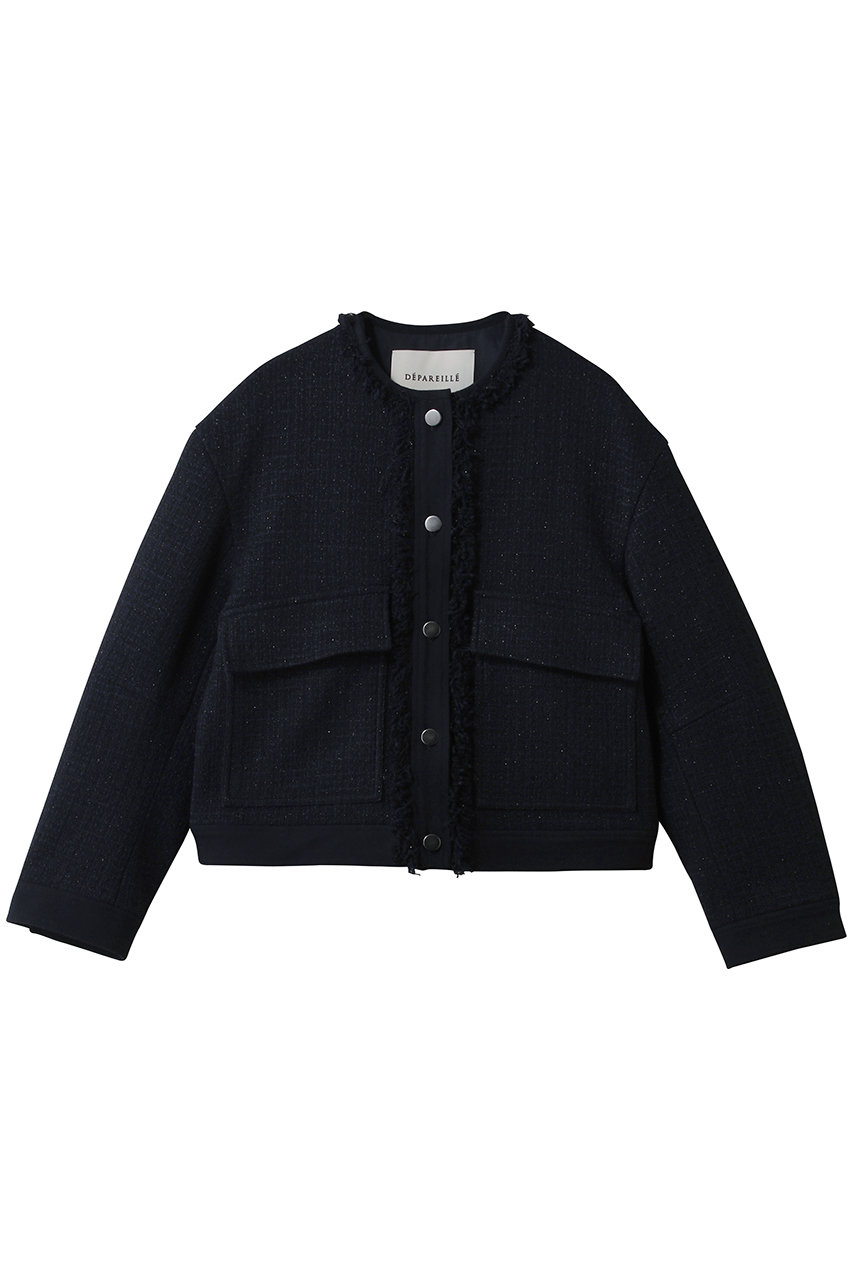 デパリエ/DEPAREILLEのコットンツイードジャケット(ネイビー/B1161AFJ341)