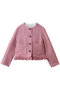 ファンシーツイードノーカラージャケット デパリエ/DEPAREILLE ピンク